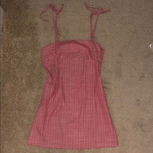 Peppermayo red and white striped mini dress